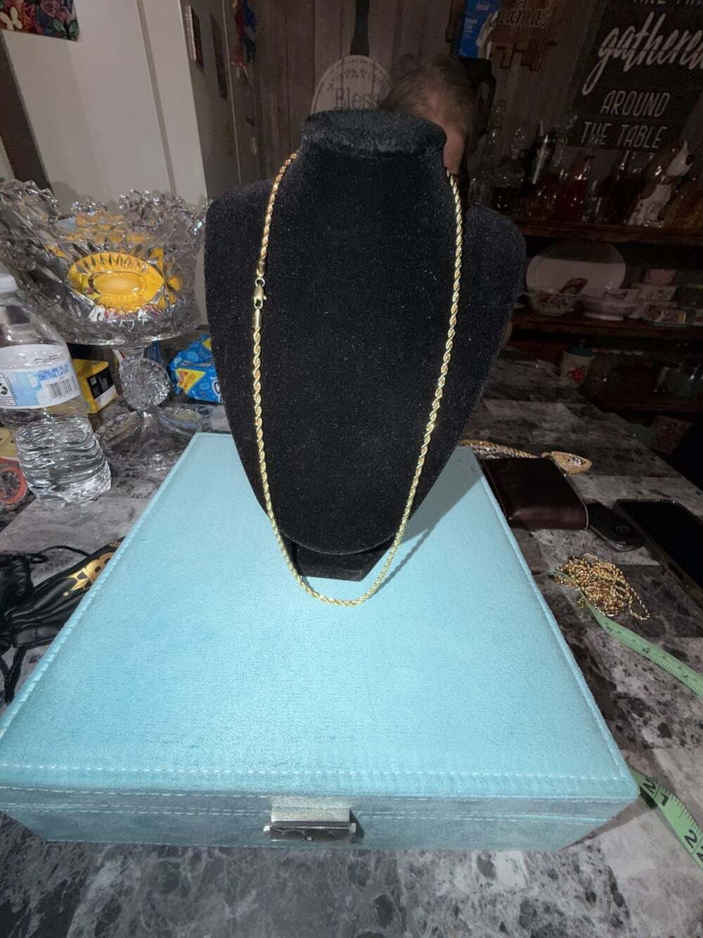 14K Yellow Gold thermal infused over brass Necklace 22 inch never tarnish